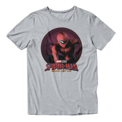Marvel Spider-Man Brand New Day Mens Circle Badge With Spider-Man T-Shirt Sport Grey
