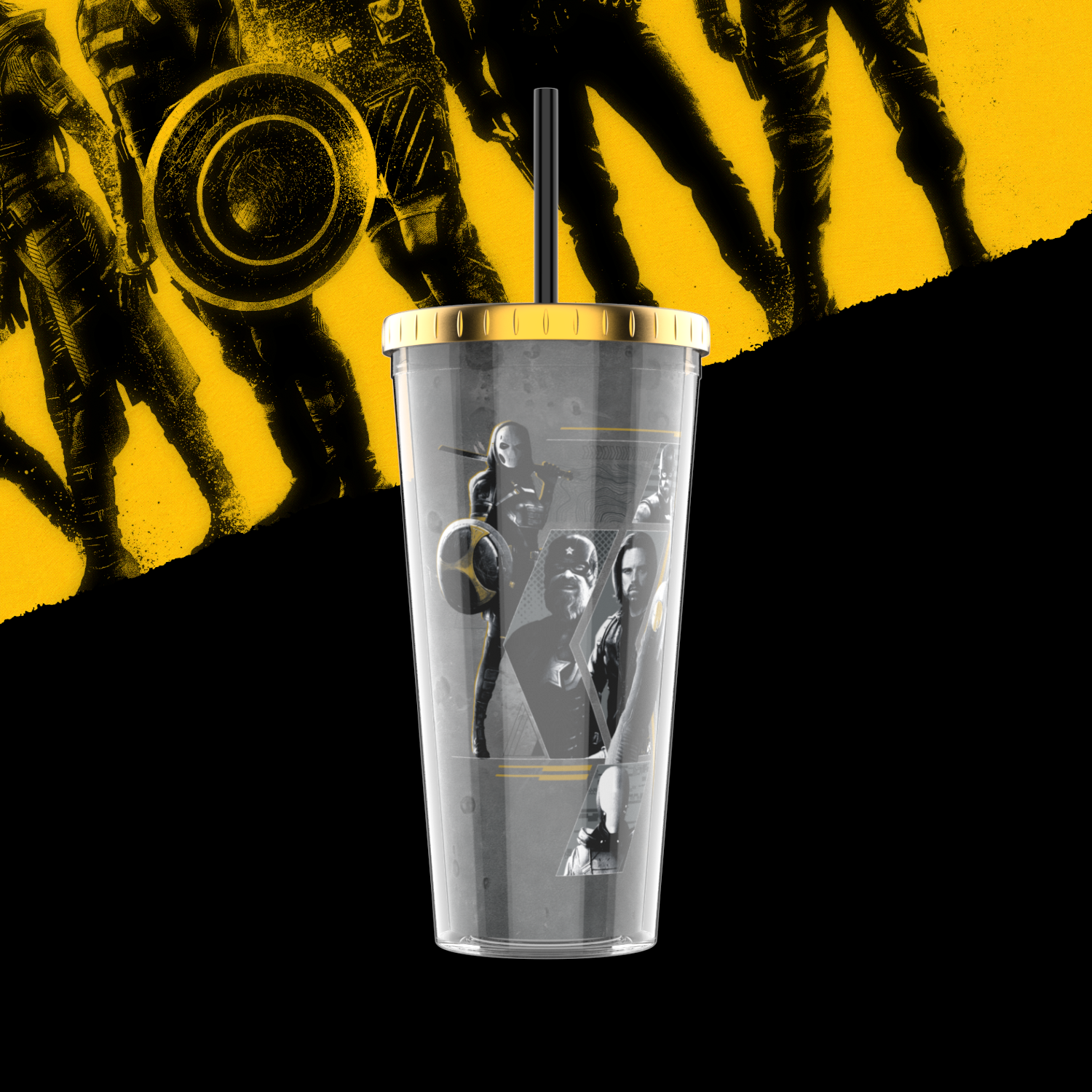 Thunderbolts 20oz Black and Gold Cup