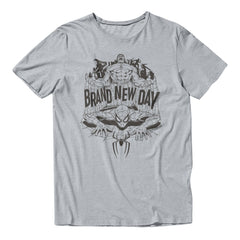 Marvel Spider-Man Brand New Day Hulk In Web Crawler Black White T-Shirt Sport Grey
